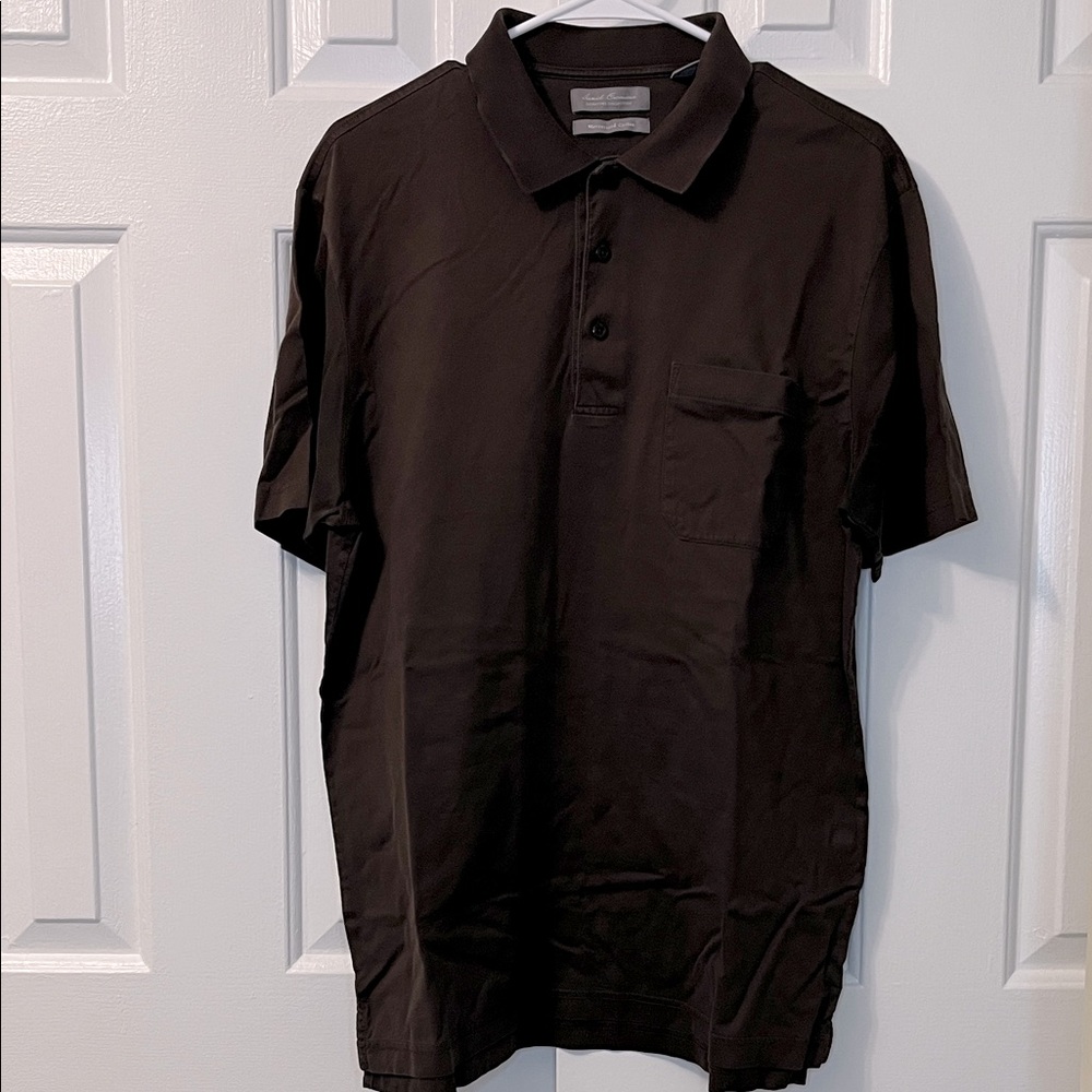 Daniel Cremieux Signature Collection Brown Polo With Pocket Brown Size L